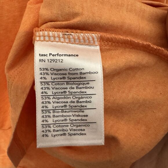 S Tasc Performance Shirt Womens‎ XL Orange Short Sleeve Moisture Wicking US Open - Picture 5 of 9